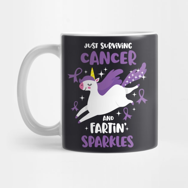 Cancer Survivor Farting Unicorn by jomadado